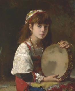 Aleksei Harlamoff - Girl With Tambourine