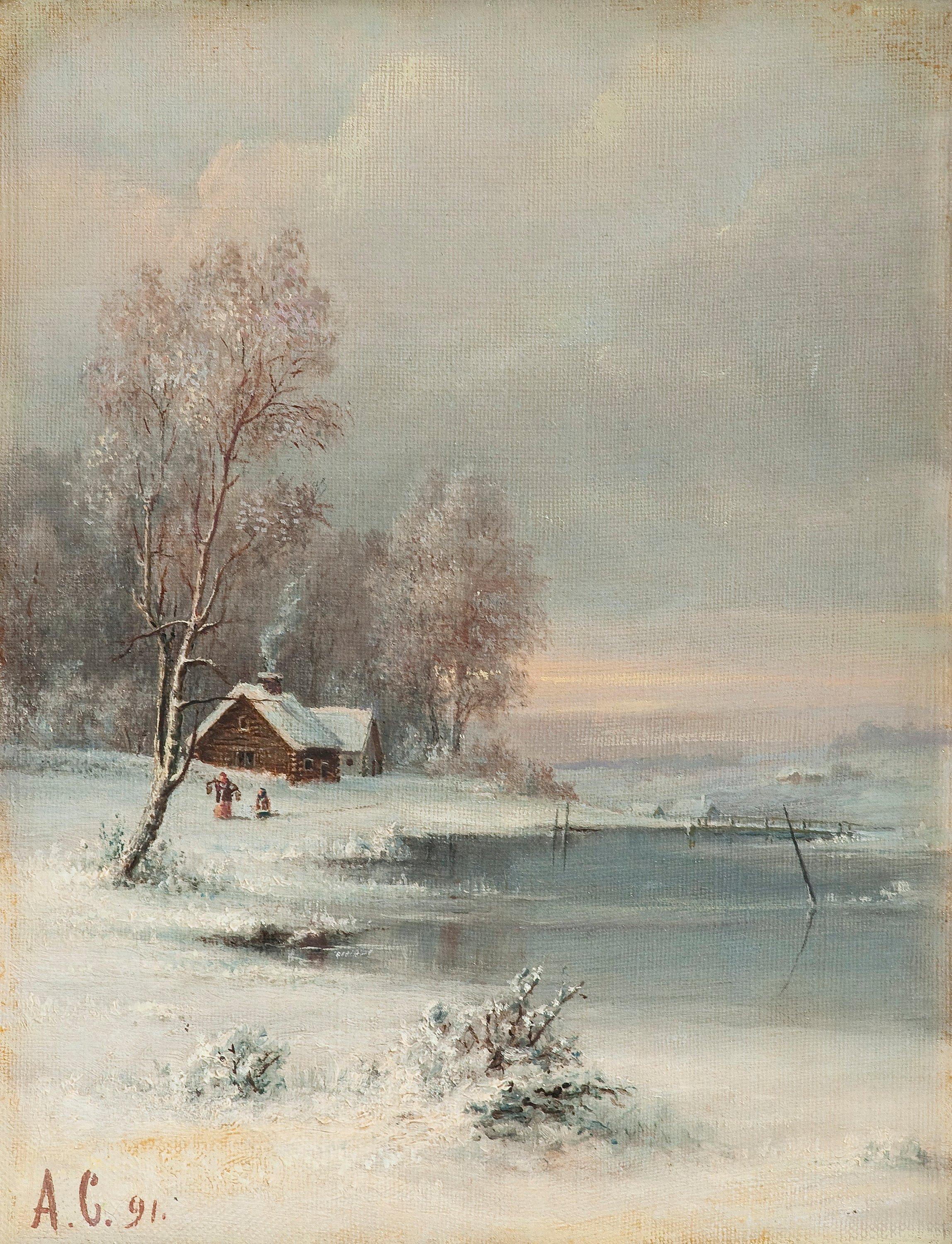 Aleksei Kondratevich Savrasov - Coast During Winter.