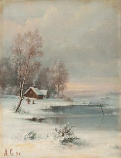 Aleksei Kondratevich Savrasov - Coast During Winter.