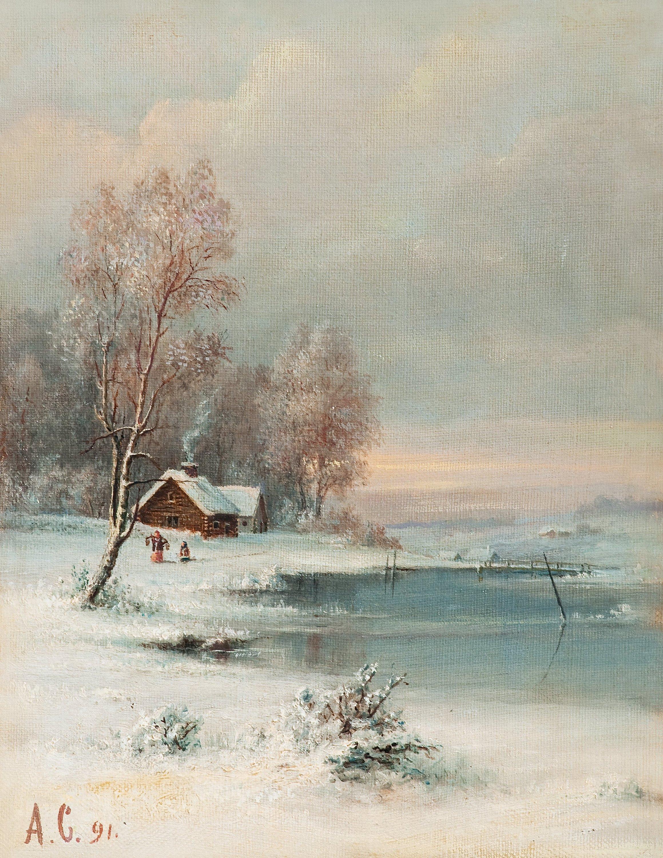 Aleksei Kondratevich Savrasov - Coast During Winter.