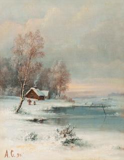Aleksei Kondratevich Savrasov - Coast During Winter.