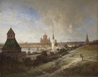 Aleksei Petrovich Bogoliubov - Moscow. View of the Cathedral of Christ the Saviour from the Kremlin