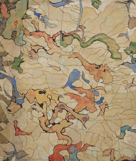 Aleksei Remizov - Illustration for \'The floating chain of clouds is thinning\' by Alexander Pushkin (1799-1837)