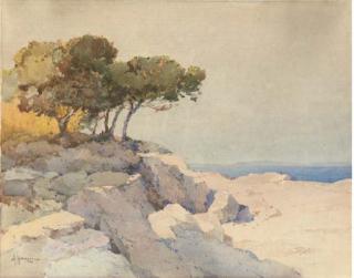 Aleksei Vasil\'Evich Hanzen - View From A Clifftop