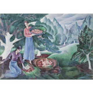 Aleksey Ilych Kravchenko - Harvesting Apples, 1918