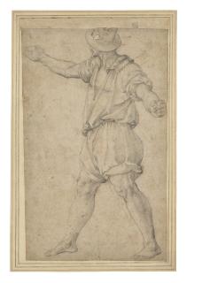 Alessandro Allori - A standing man turning to the left with outstretched arms