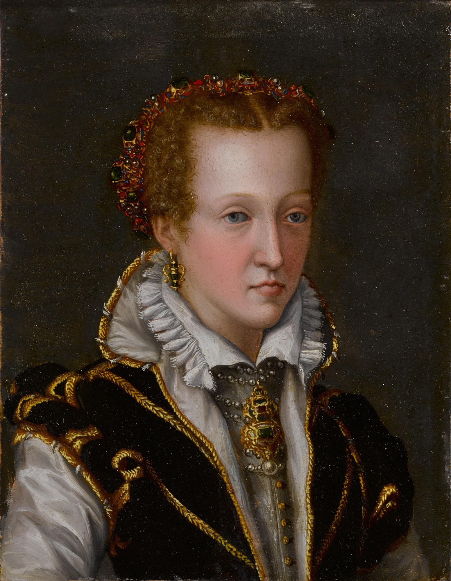 Alessandro Allori - Portrait of Joanna of Austria (1547-1578), bust length, facing right