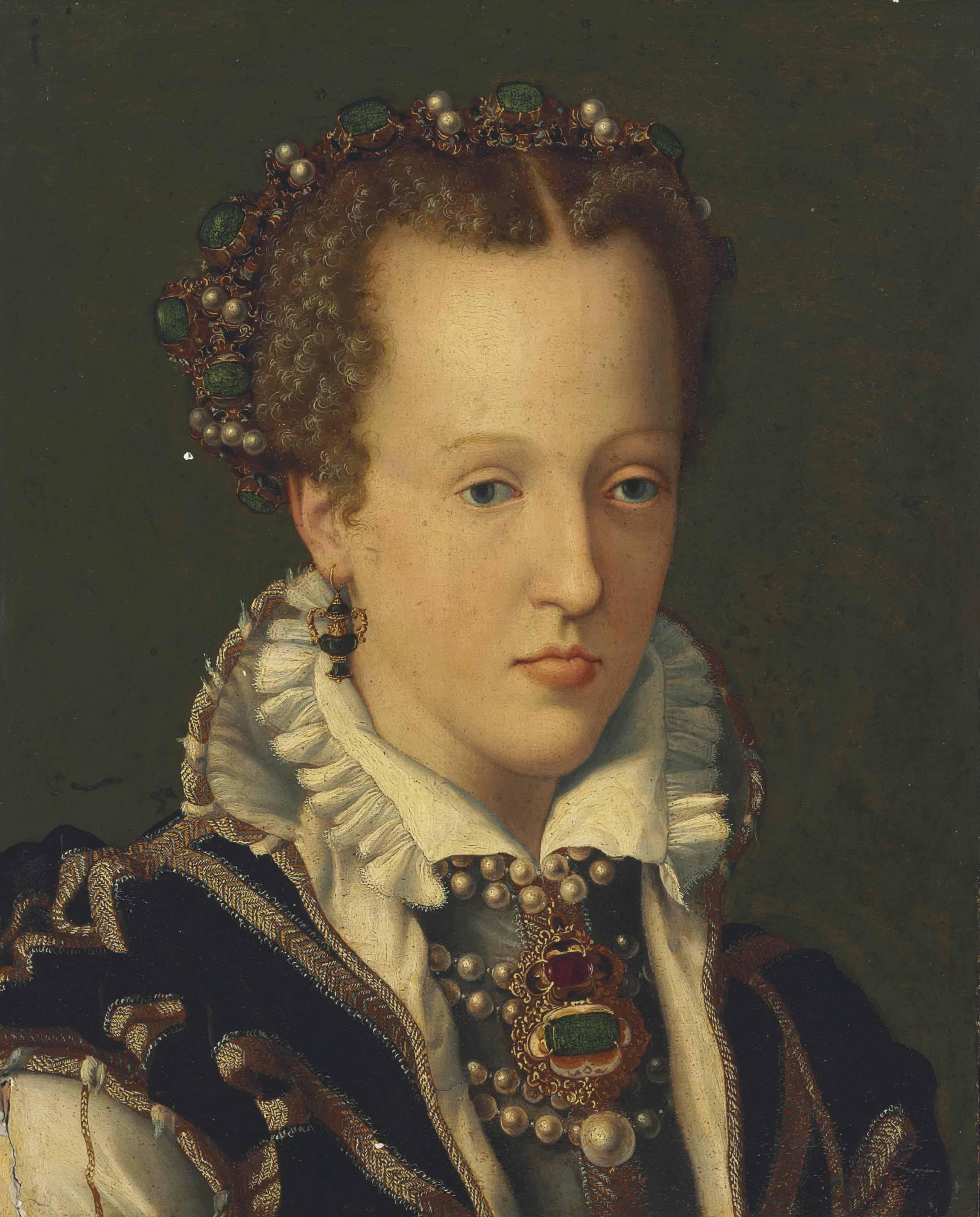 Alessandro Allori - Portrait Of Joanna Of Austria (1547-1578), Bust-Length