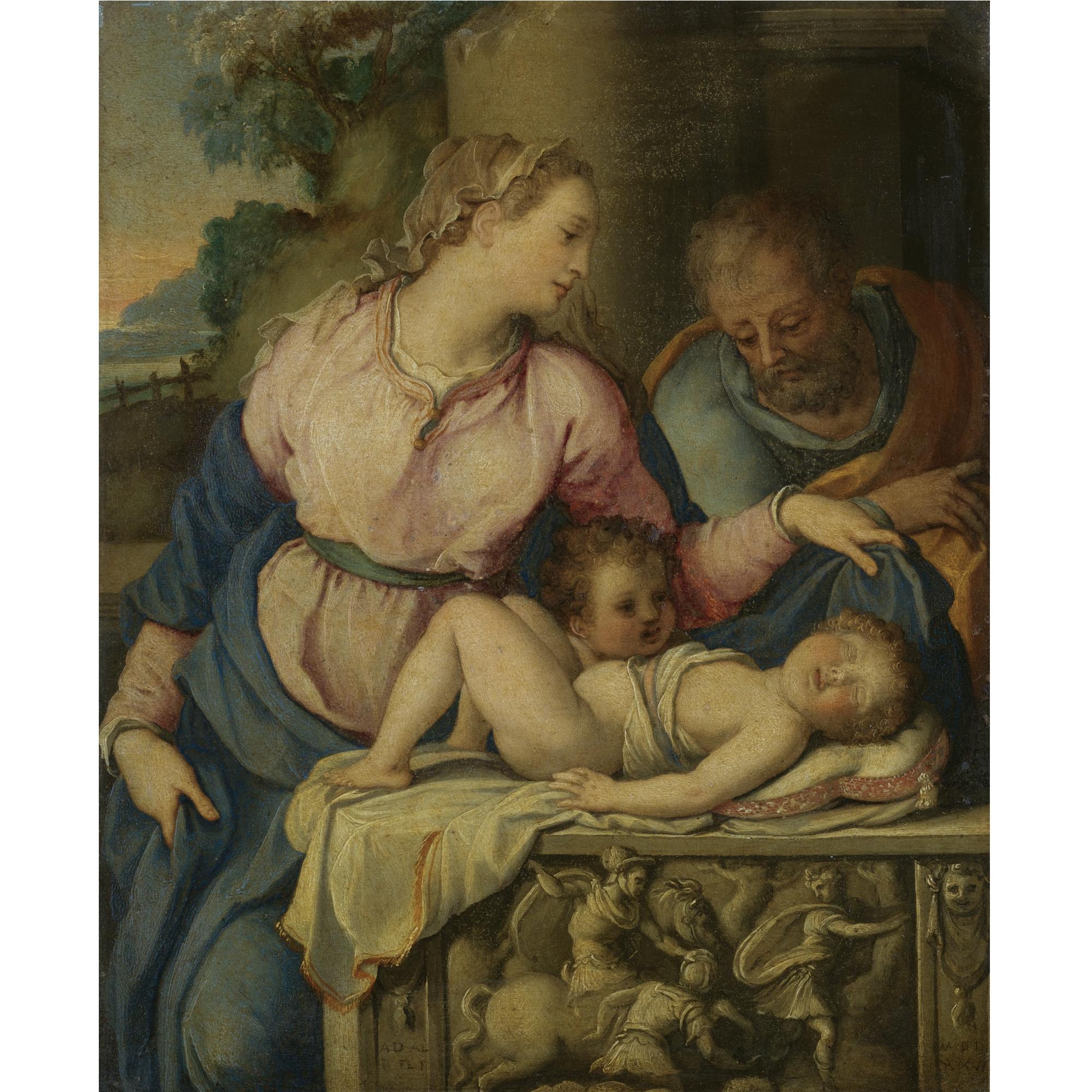 Alessandro Allori - The Holy Family With The Infant Saint John The Baptist