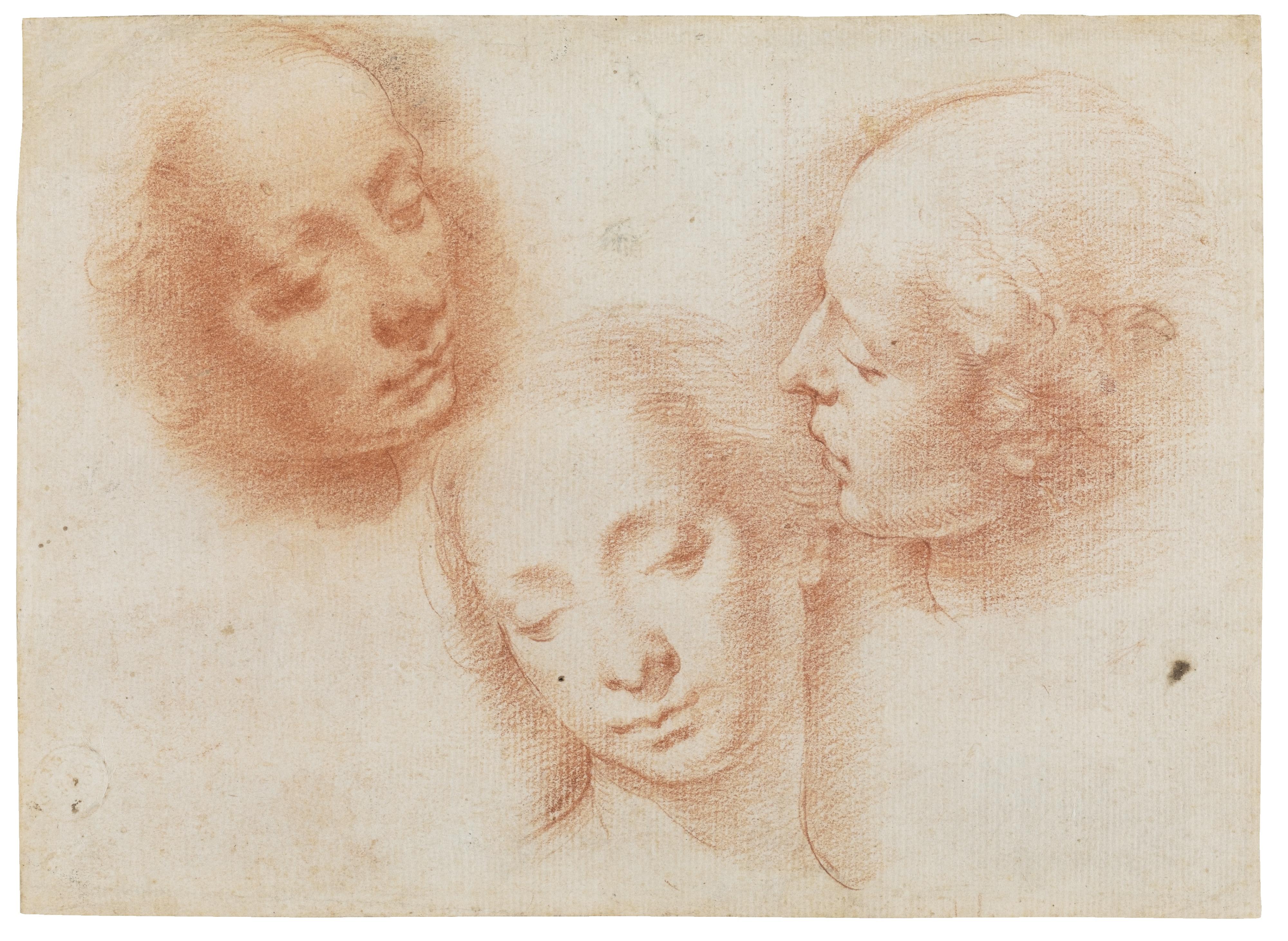 Alessandro Casolani - Recto: Three Studies Of A Woman\'S Head Verso: Two Studies Of A Woman\'S Head 