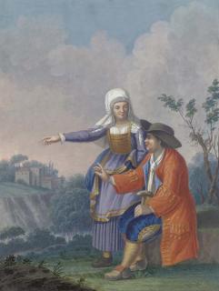 Alessandro D\'Anna - A gentleman and his wife in a landscape