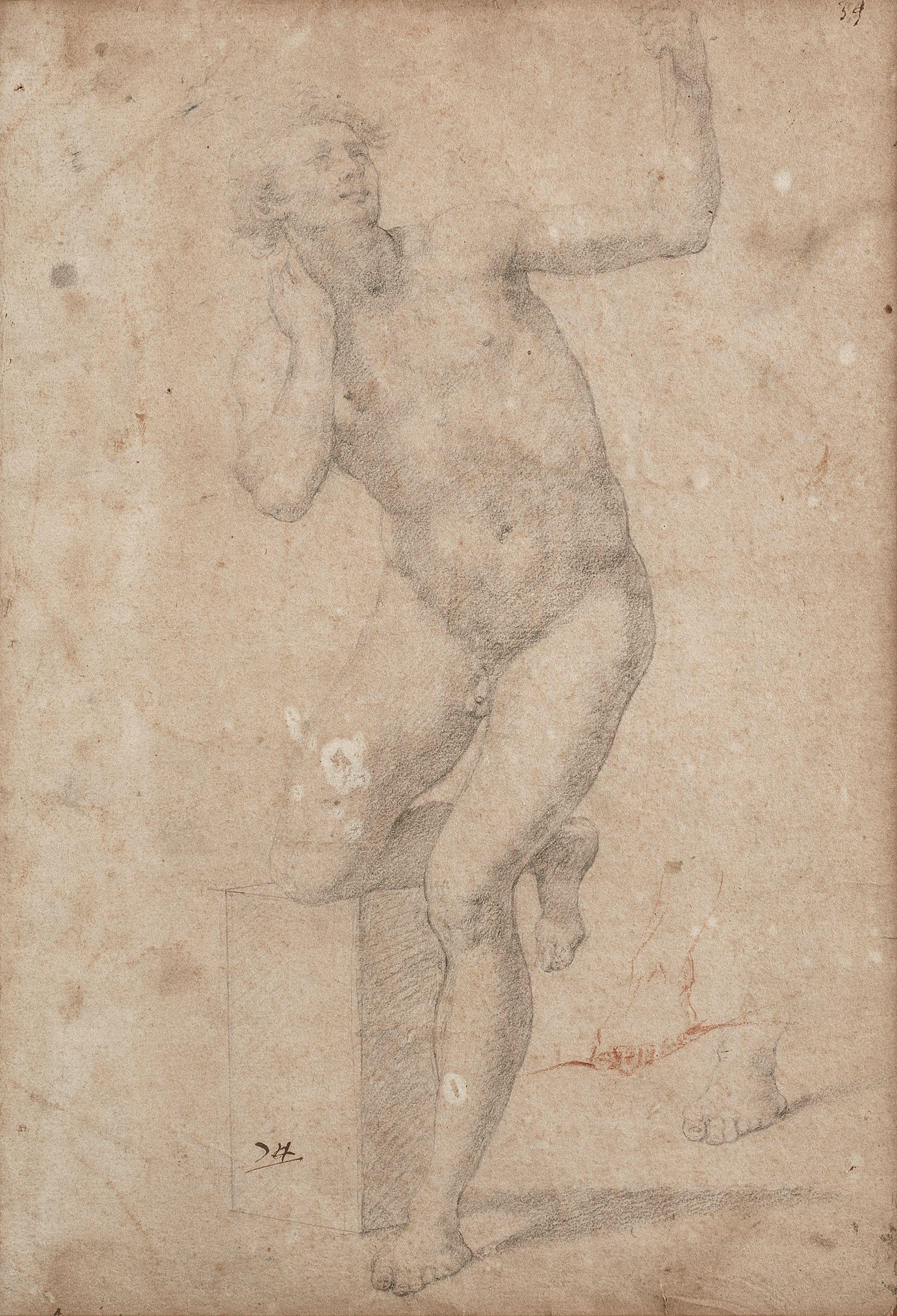 Alessandro Di Cristofano Allori - Study For A Nude Male Figure