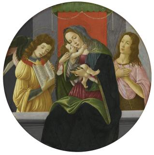 Alessandro Di Mariano Filipepi - The Madonna And Child Enthroned With Saint John The Baptist And An Angel