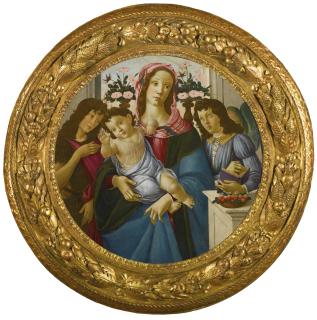 Alessandro Di Mariano Filipepi - The Madonna And Child With Saint John The Baptist And An Angel Before A Window