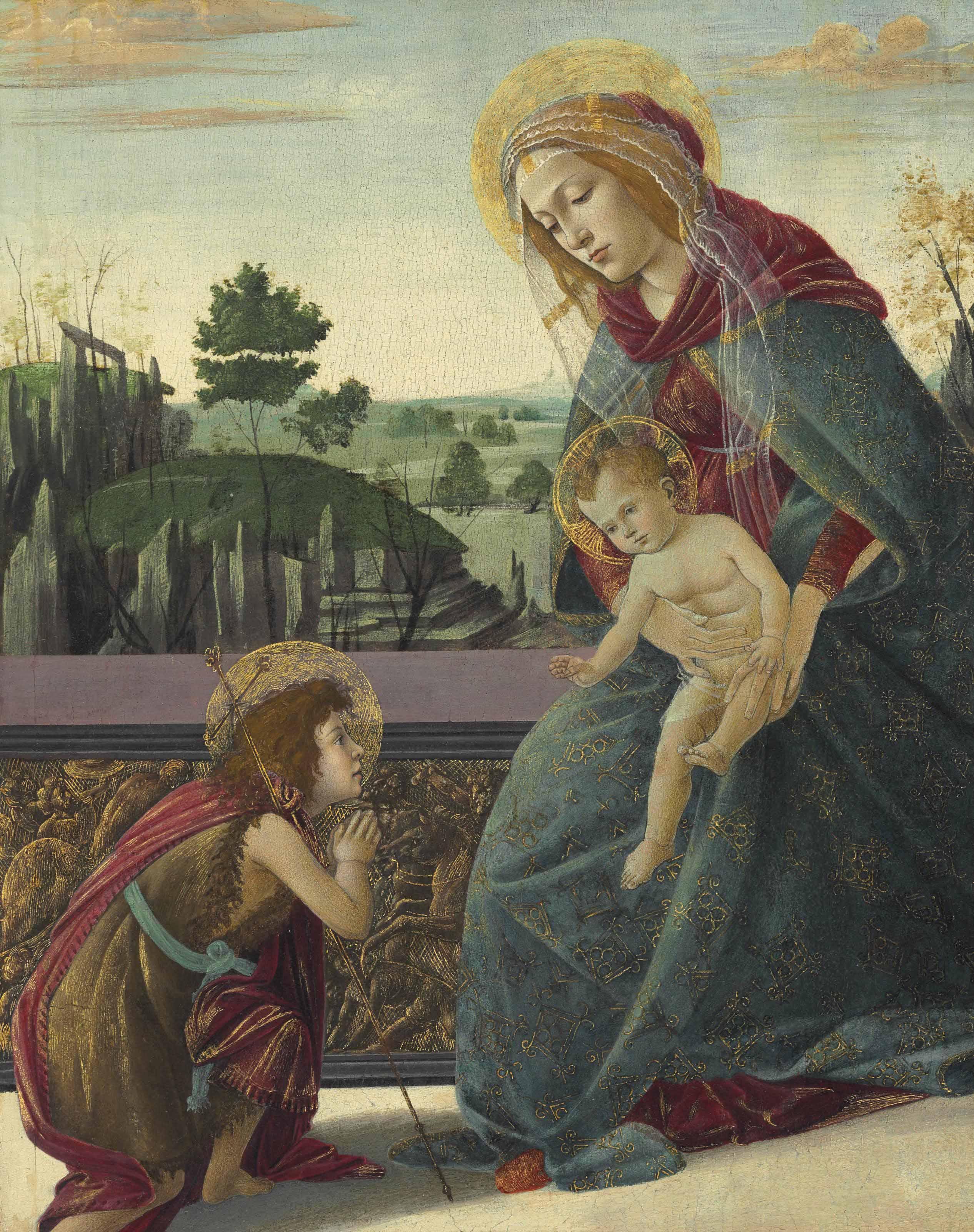 Alessandro Filipepi - \'The Rockefeller Madonna\': Madonna And Child With Young Saint John The Baptist