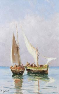 Alessandro La Volpe - Barche di pescatori in mare