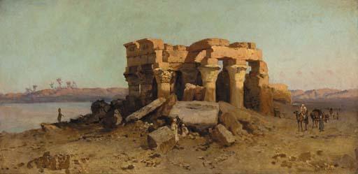 Alessandro La Volpe - Caravan nearing a desert ruin