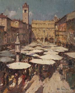 Alessandro Lupo - Mercato in Piazza delle Erbe. Verona