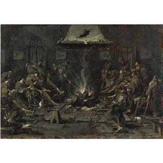 Alessandro Magnasco - Frati Che Si Scaldano Intorno Al Fuoco