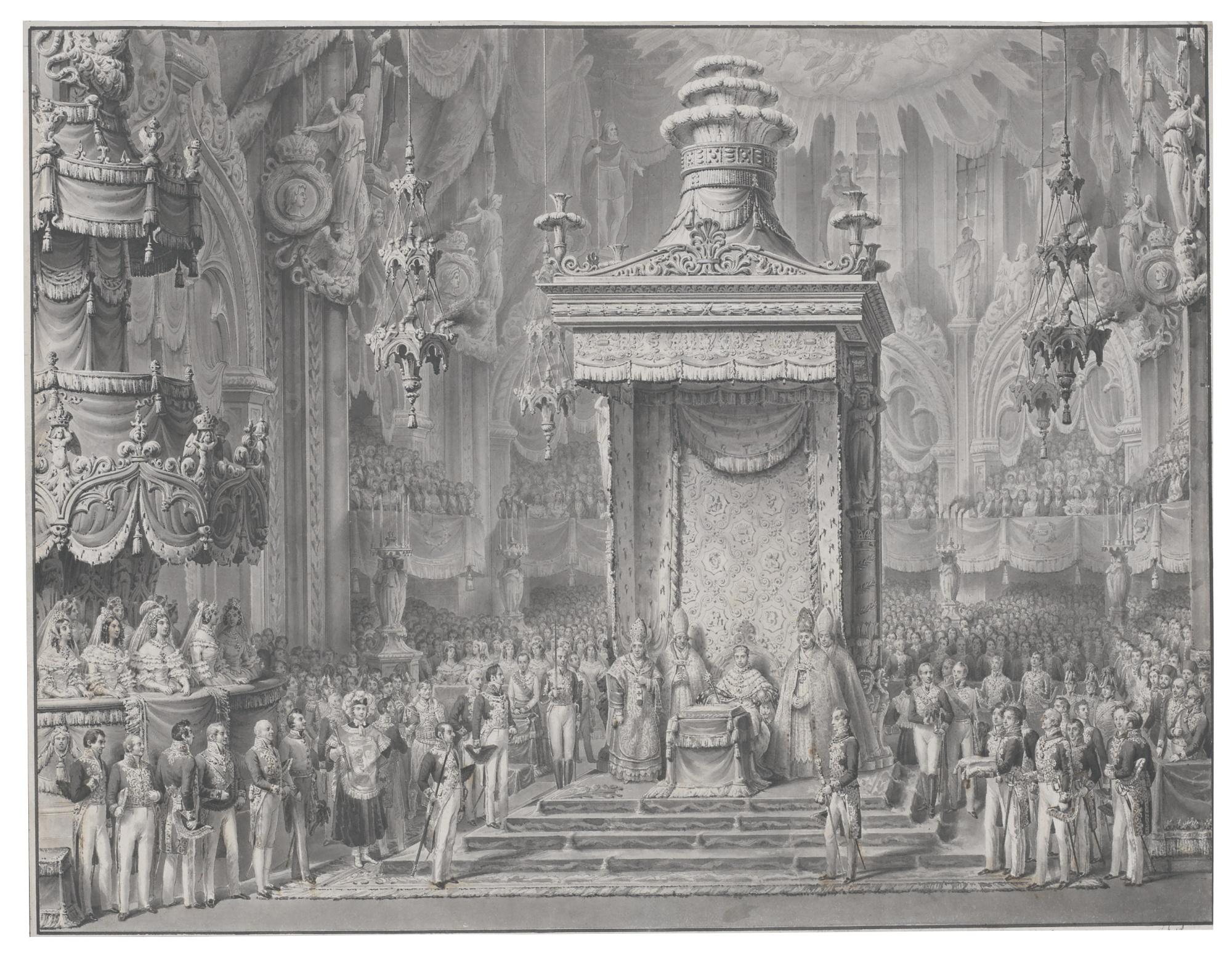 Alessandro Sanquirico - The Coronation Of Emperor Ferdinand I As King Of Lombardy-Venetia In Milan Cathedral