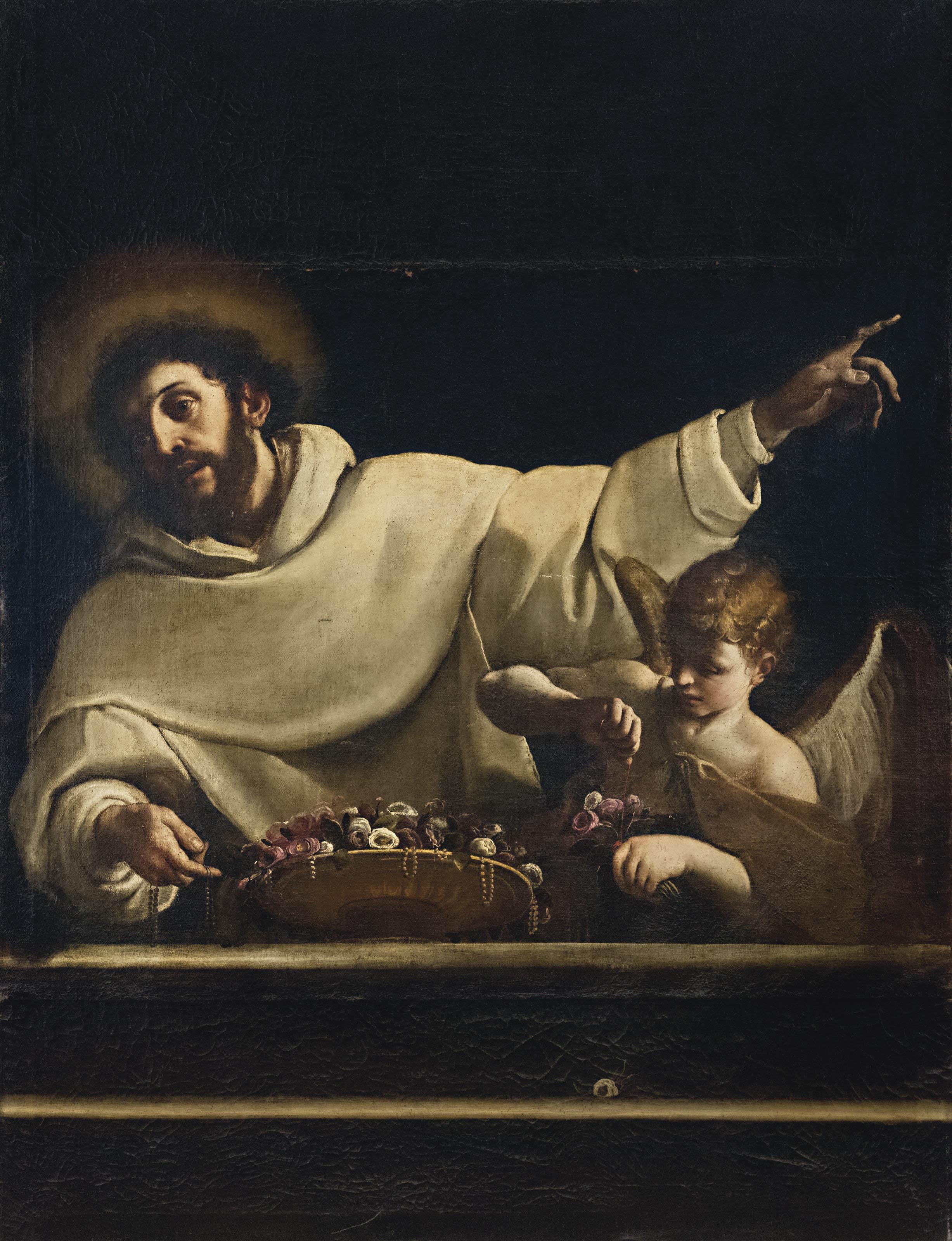 Alessandro Tiarini - San Bernardo da Chiaravalle e un angelo