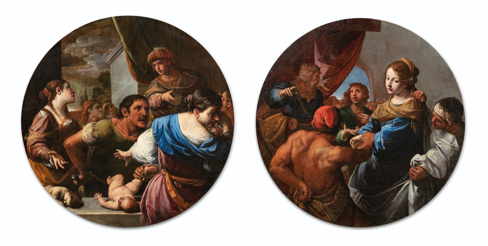 Alessandro Tiarini - The Judgement of Solomon; Daniel defending Susanna