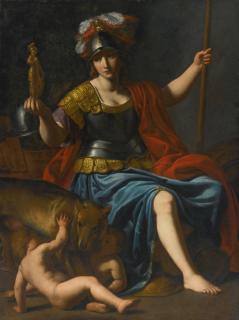 Alessandro Turchi - Allegory of War with Romulus, Remus and the Wolf