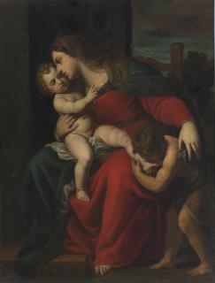 Alessandro Turchi - Madonna And Child With The Infant St. John The Baptist