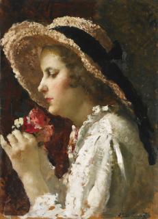 Alessio Issupoff - Girl With Flowers