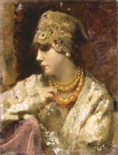 Alessio Issupoff - Portrait Of A Lady In Russian Costume