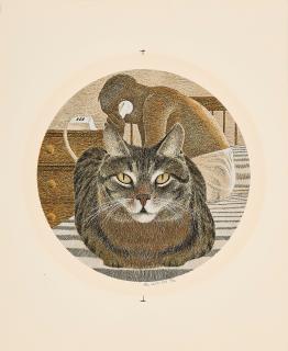 Alex Colville - Cat and artist.