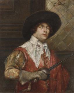 Alex De Andreis - A Cavalier holding a Sword