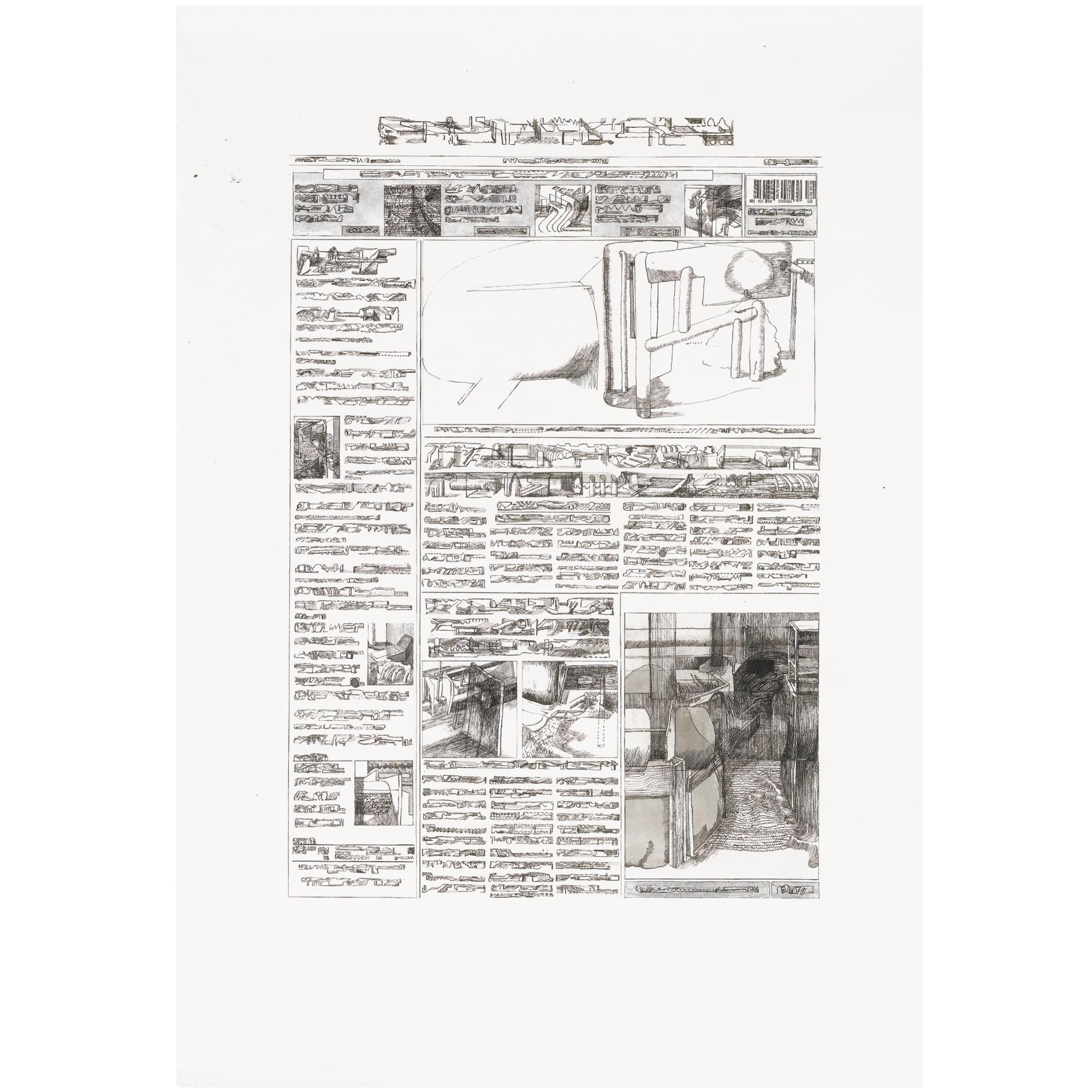 Alex Hamilton - Newspaper Drawing 5, The Irish Times