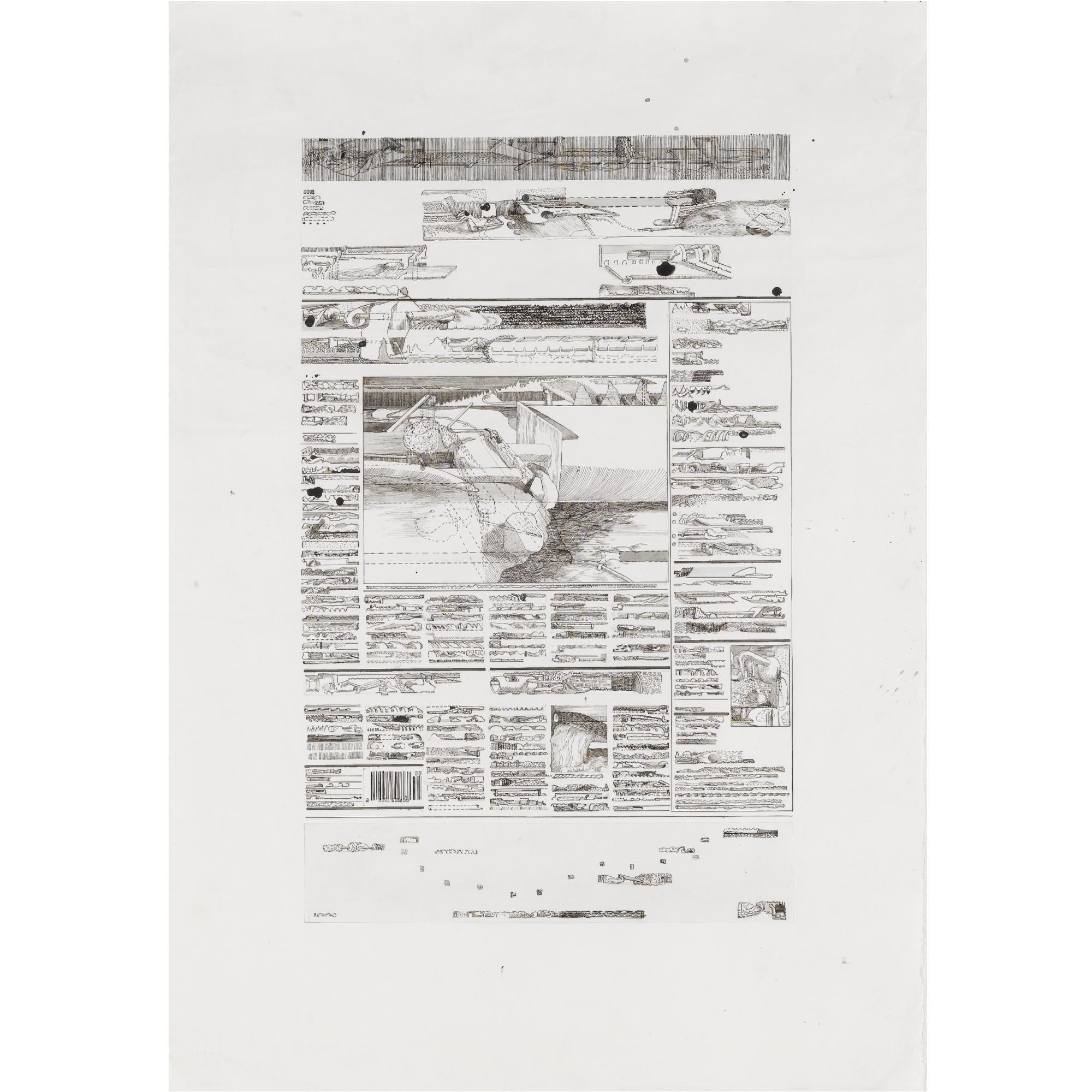 Alex Hamilton - Newspaper Drawing 7, The Guardian