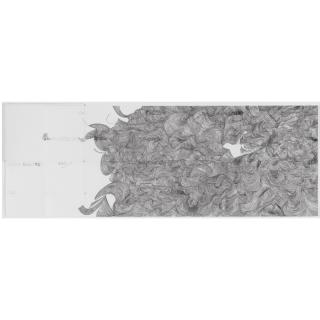 Alex Hamilton - Wave Drawing With White Shape