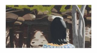 Alex Katz - Ada in Front of Black Brook