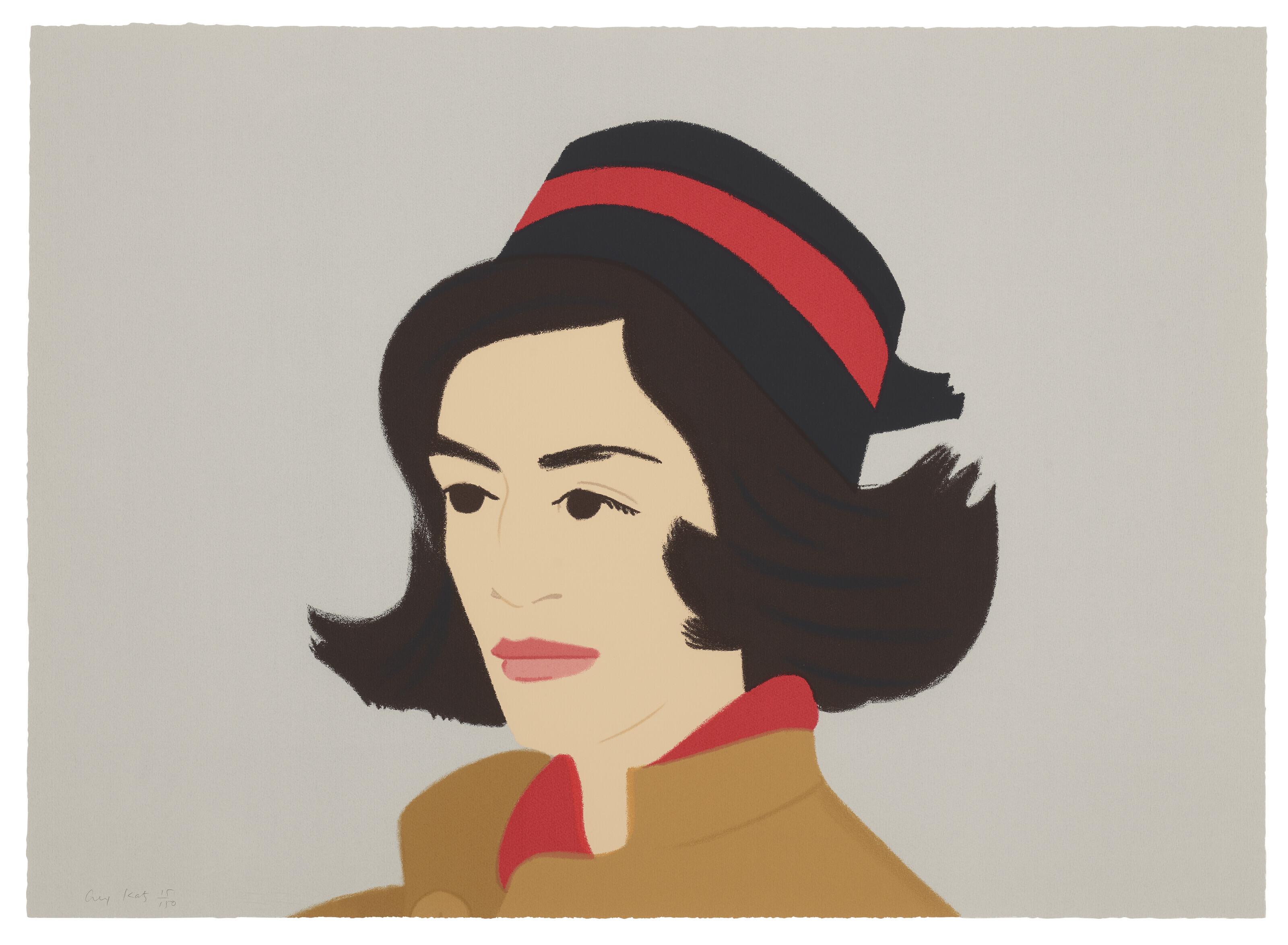 Alex Katz - Ada in Hat, from Alex and Ada, the 1960\'s to the 1980\'s