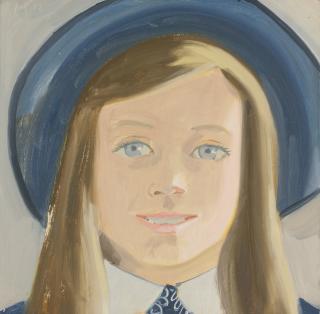 Alex Katz - Amanda With Grey Background