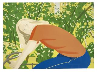 Alex Katz - Bicycle Rider from, New York: Eight Contemporary Artists Celebrate Their City