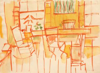 Alex Katz - Dining Room, circa 1953