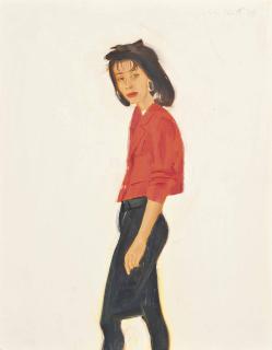 Alex Katz - Kim In Black Stockings