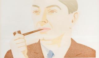 Alex Katz - Man with Pipe