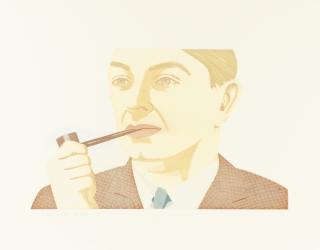 Alex Katz - Man With Pipealex Katz ; Man With Pipe ; Aquatint ; Signed ; 1984 ; Rives Wove Paper