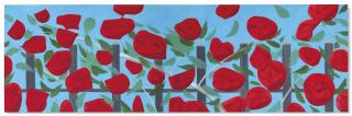 Alex Katz - Roses on Blue