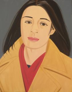 Alex Katz - The Red Scarf (Ada In Polo Coat)
