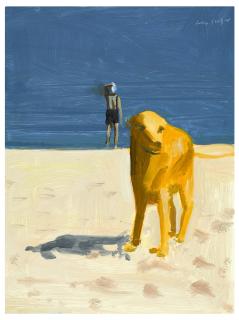 Alex Katz - Untitled (Dog On The Beach)