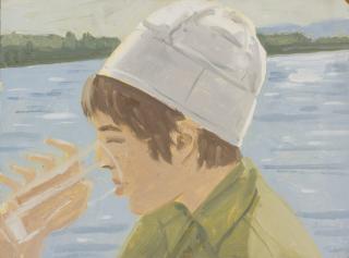 Alex Katz - Vincent Drinking, Study Ii