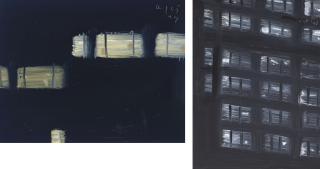 Alex Katz - West Side Signed And Dated \'Alex Katz 97\' (Upper Right) Oil On Board    9 X 12 In. (22.9 X 30.5 Cm.)  Painted In 1997.  Façade II  Signed And Dated \'Alex Katz 97\' (Upper Right) Oil On Masonite 12 X 9 In. (30.5 X 22.9 Cm.) Painted In 1997.