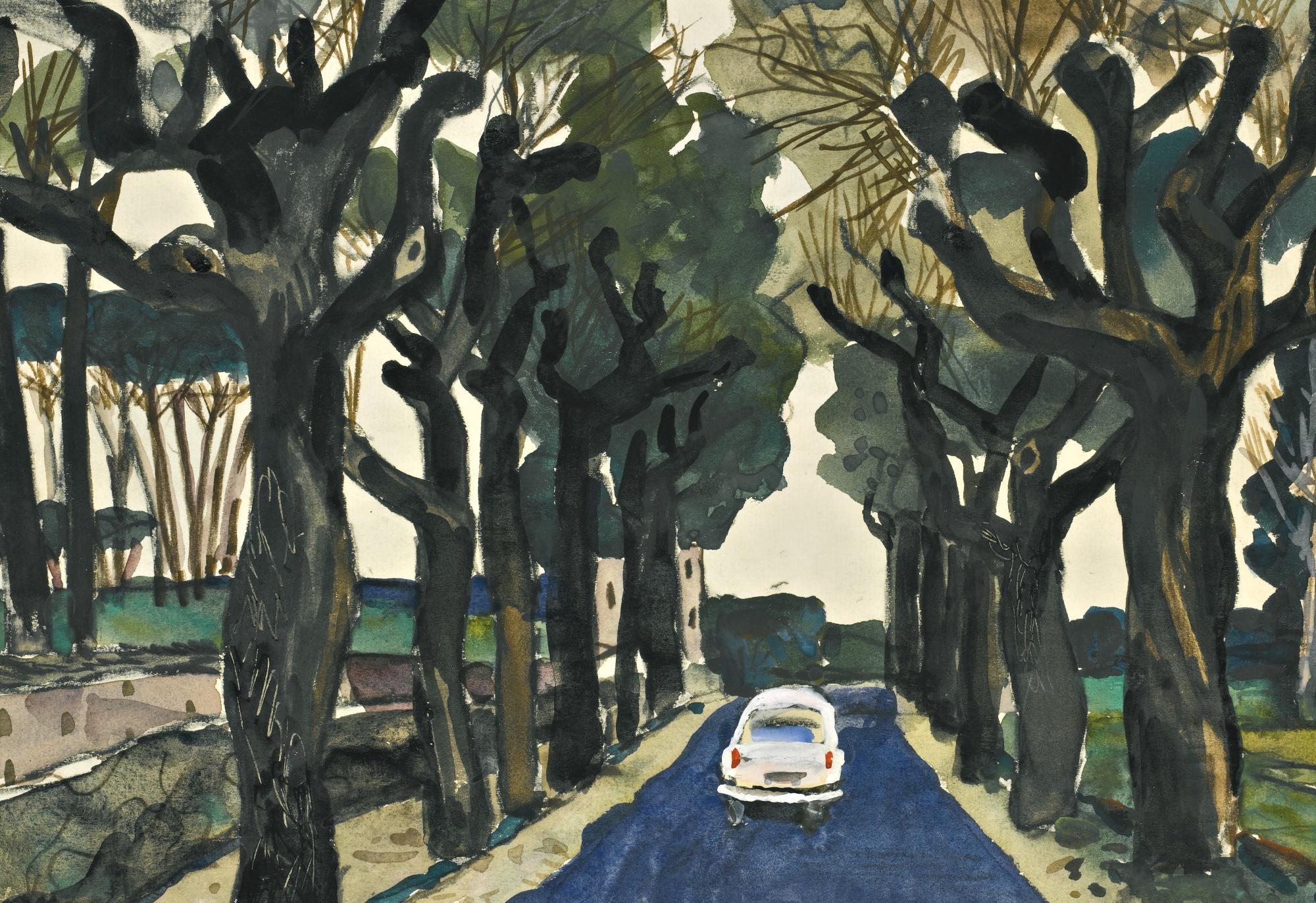 Alexander Alexandrovich Deineka - The Old Avenue