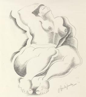 Alexander Archipenko - Reclining Female Nude